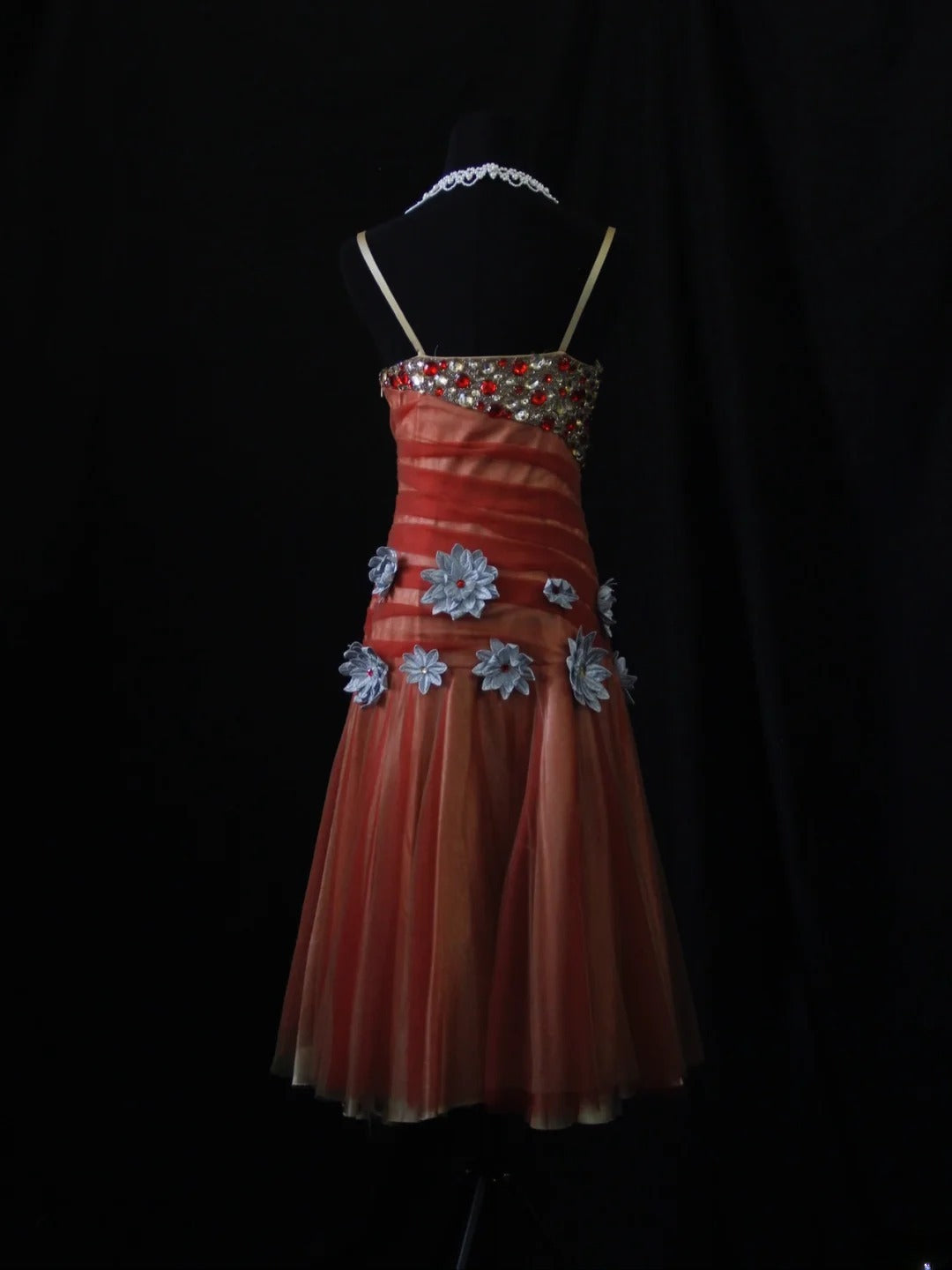 Vintage A Line Spaghetti Straps Tulle With Beadings 16th Birthday Dress Homecoming Dresses Cocktail Gown AS494