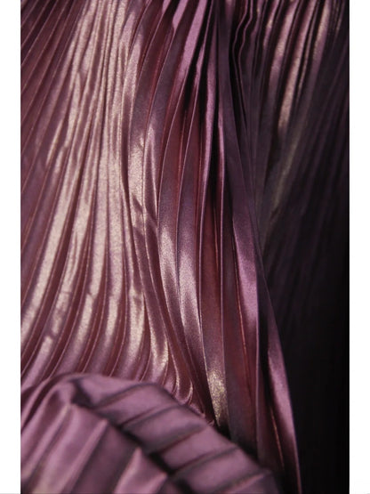 Vintage A-Linien-Kleid in Altlila aus den 1950er Jahren mit Perlen, plissiertem Oberteil, langes Ballkleid, Inspiration für den 18. Geburtstag, formelles Abendkleid AS501