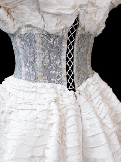 Chic Ball Gown Strapless Satin Tiered 16th Birthday Dress Short Homecoming Dresses Cocktail Gown AS591