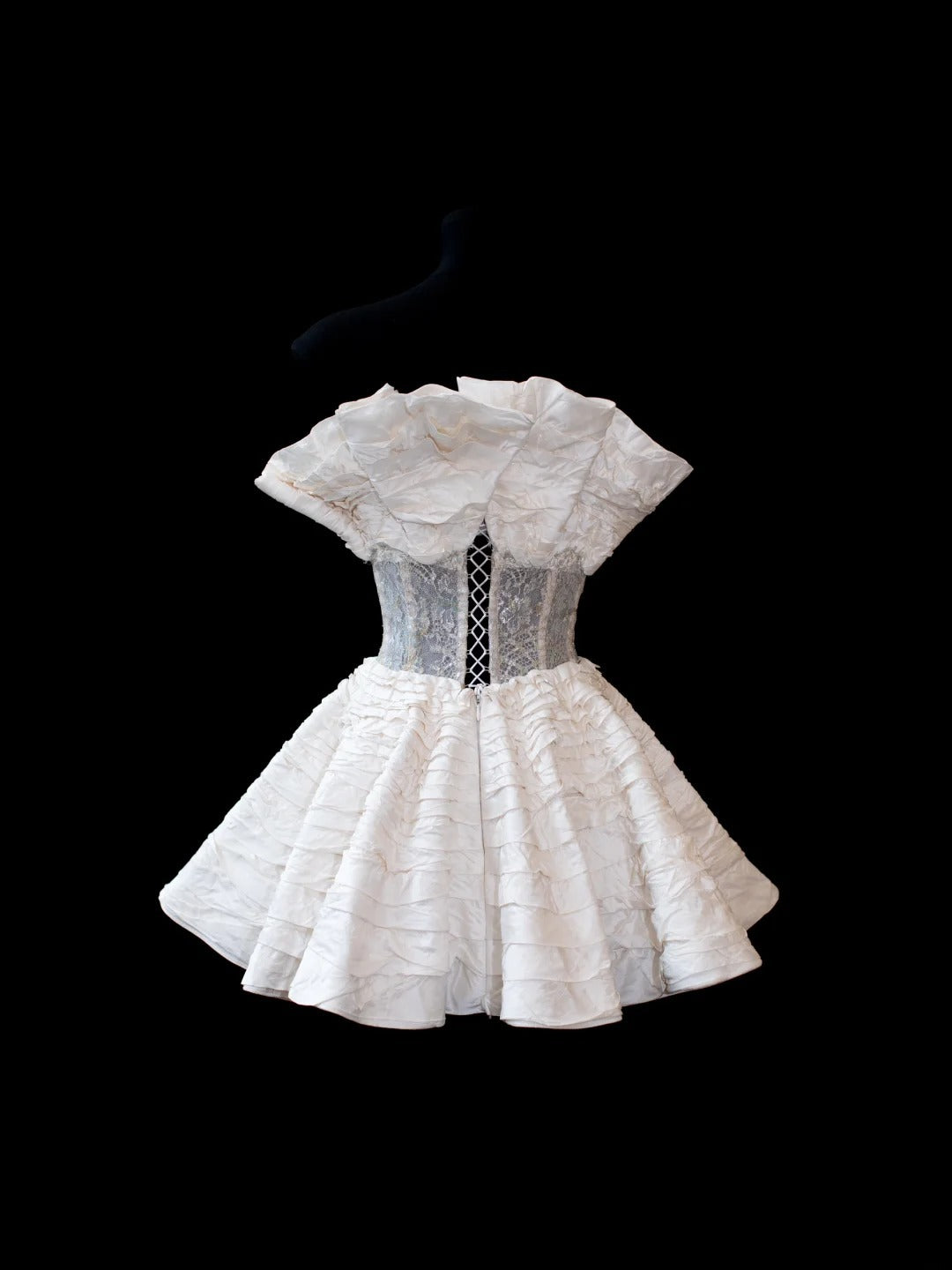 Chic Ball Gown Strapless Satin Tiered 16th Birthday Dress Short Homecoming Dresses Cocktail Gown AS591