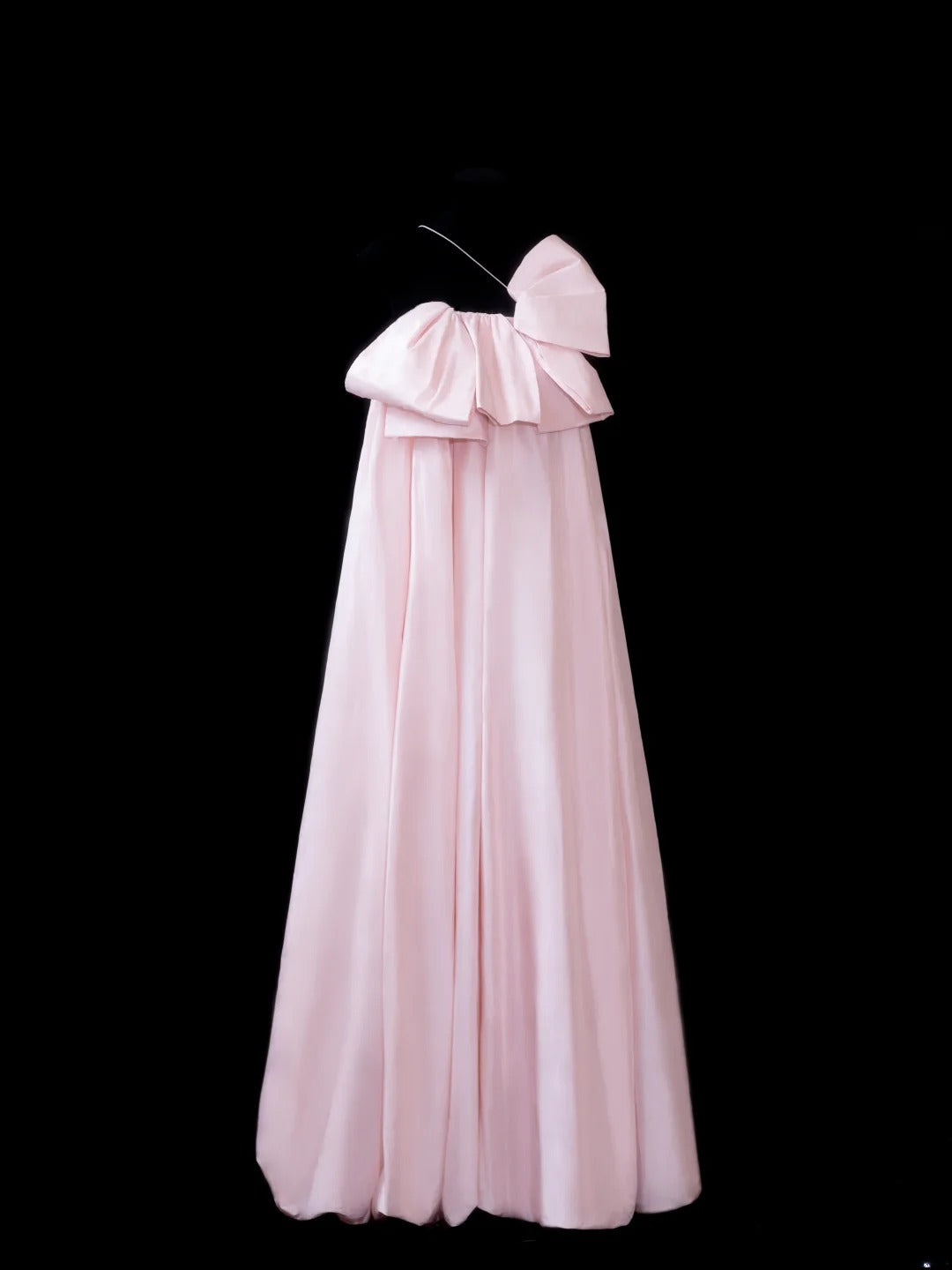 Elegantes, langes, formelles Abendkleid aus rosa Satin mit A-Linien-Ausschnitt und One-Shoulder-Ausschnitt, ideal für Dinnerpartys und festliche Anlässe (AS599)