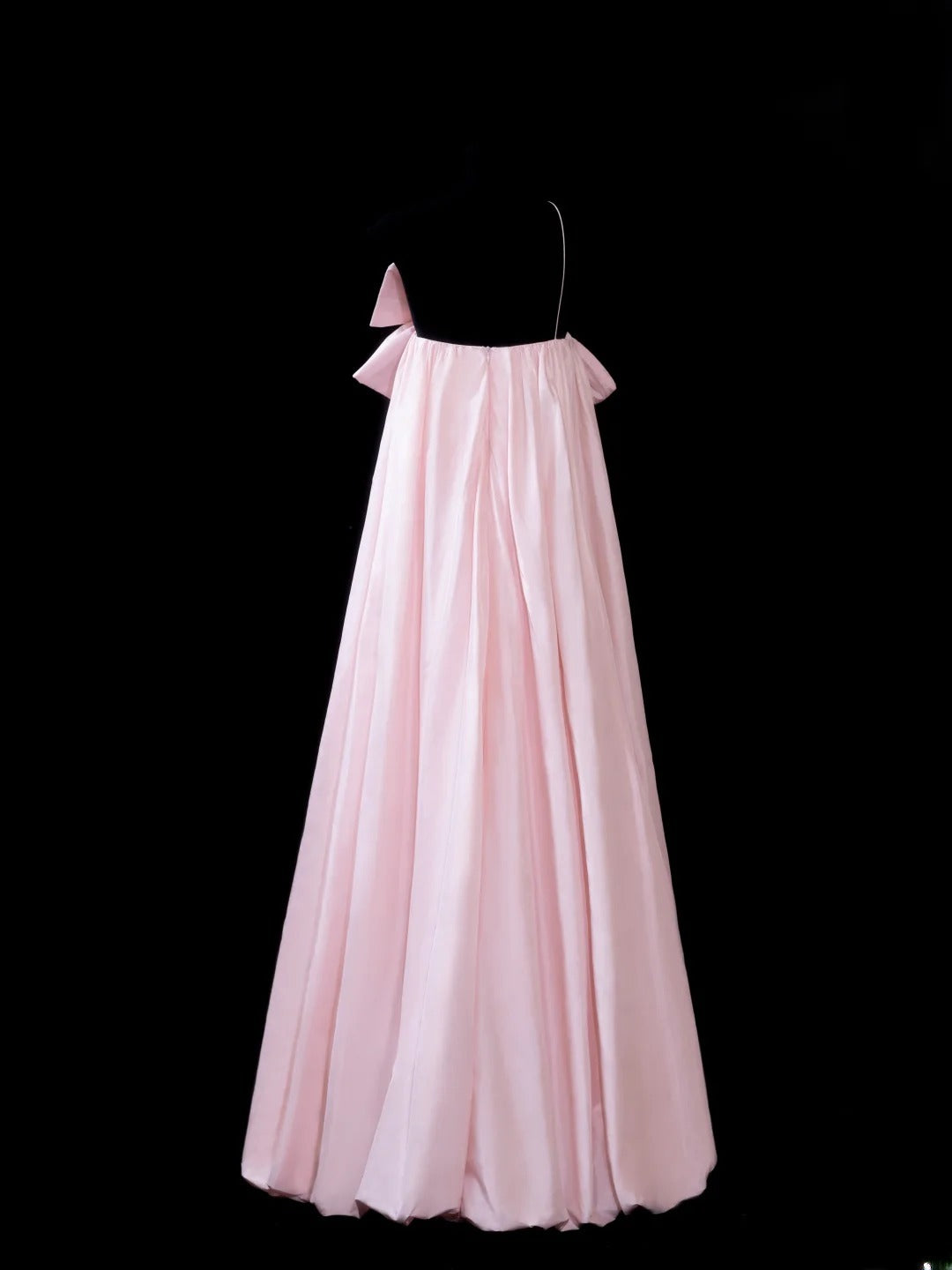Elegantes, langes, formelles Abendkleid aus rosa Satin mit A-Linien-Ausschnitt und One-Shoulder-Ausschnitt, ideal für Dinnerpartys und festliche Anlässe (AS599)