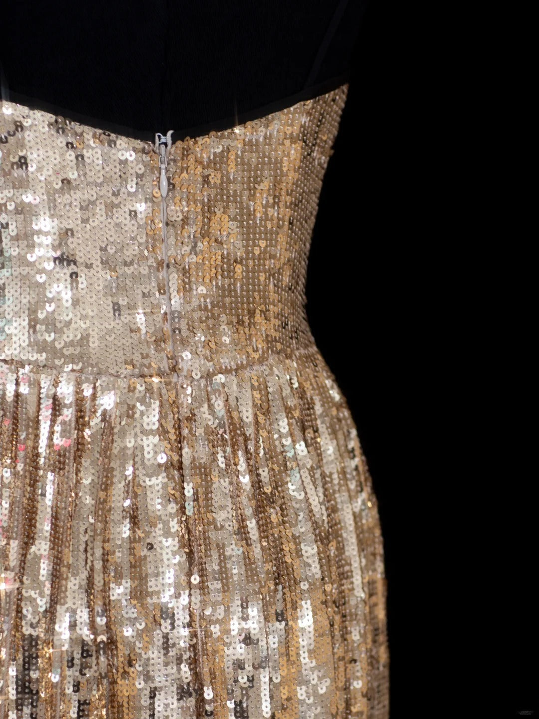 Elegant A line Spaghetti Straps Sequins Gold Long Formal Fancy Evening Dresses Dinner Outfits Classy Party Gowns AS602