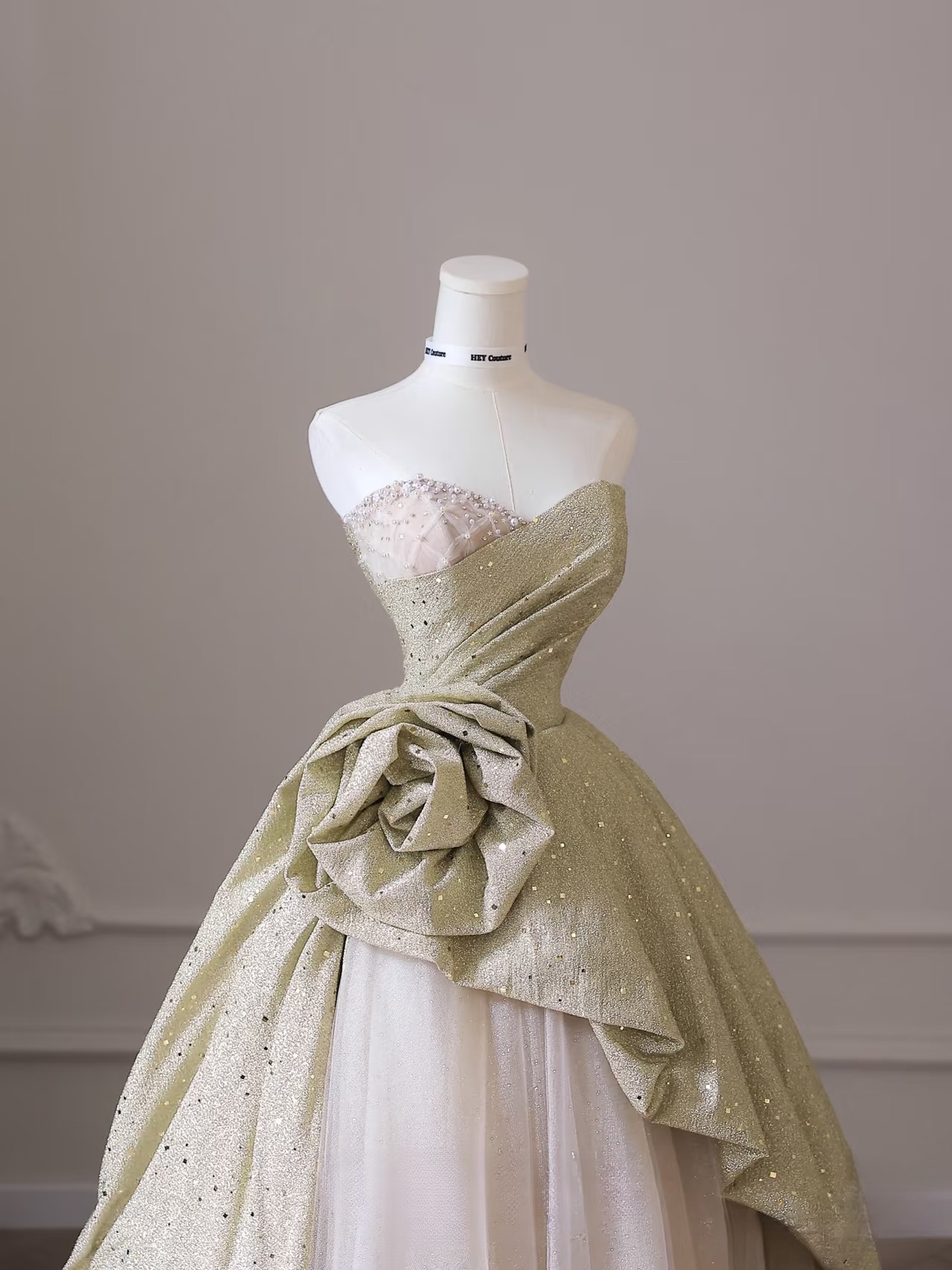 Sweet Sweetheart Ball Gown Floral Tulle Long Sage Green Quinceanera Dress Gorgeous Quinceanera Dresses Sweet 15 16 Dress AU006