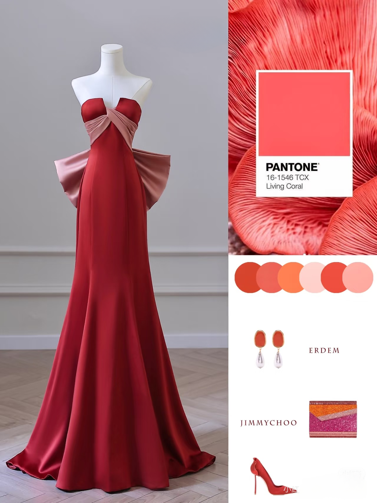 Elegant Mermaid Strapless Sleeveless Rust Red Satin Floor Length Amazing Prom Dress Inspiration Ideas Prom Inspo Dresses Graduation Dress AU017