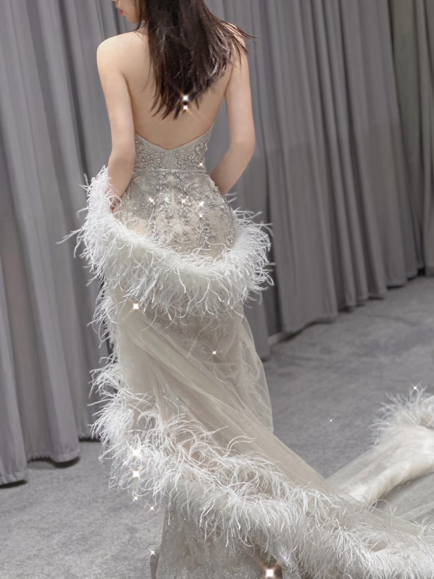 Sexy Meerjungfrau Neckholder Ärmellos Pailletten Silber Bodenlang Atemberaubende Ballkleider 2026 Inspiration Ballkleid Prinzessin Abschlussballkleid AU022