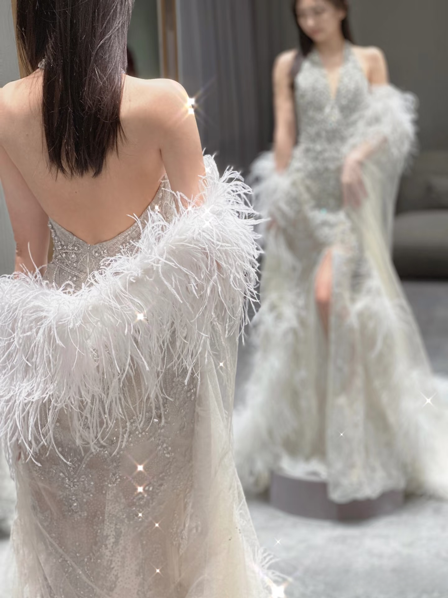 Sexy Meerjungfrau Neckholder Ärmellos Pailletten Silber Bodenlang Atemberaubende Ballkleider 2026 Inspiration Ballkleid Prinzessin Abschlussballkleid AU022