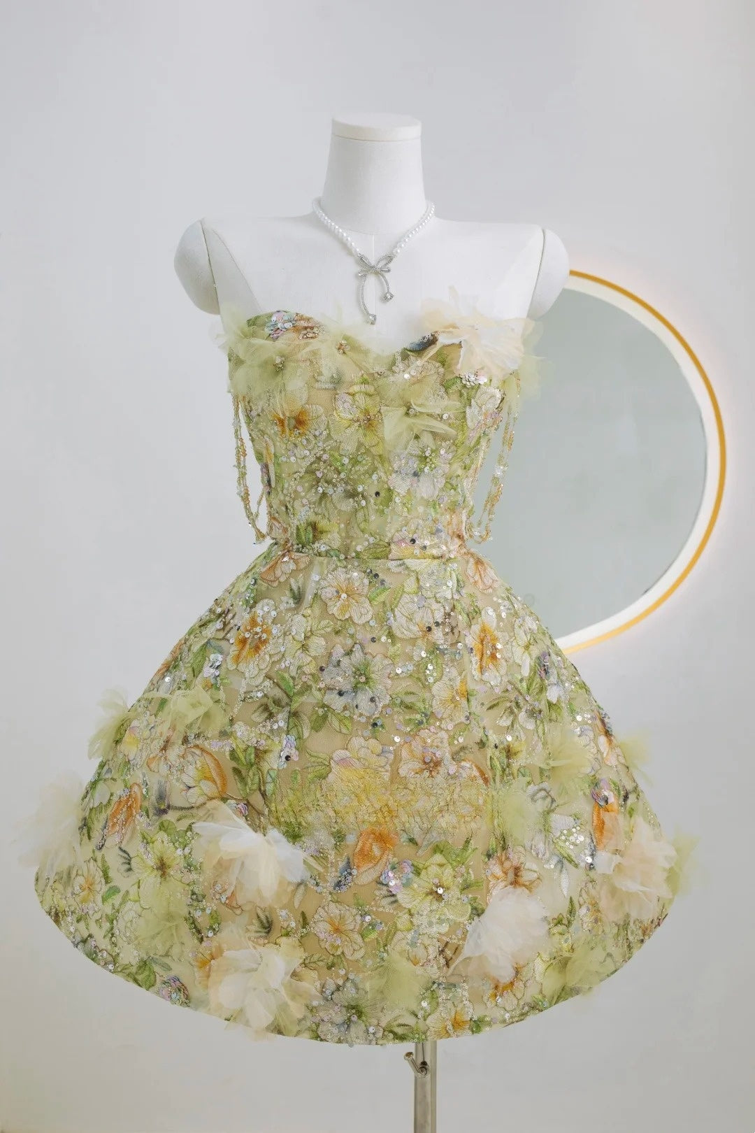 Luxury Ball Gown Sweetheart Green Lace Short 18th Birthday Dress Homecoming Dresses Cocktail Gown AU026