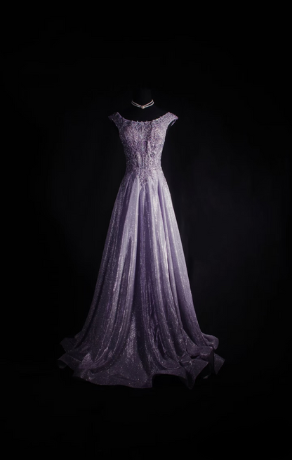 Retro Prom Dresses A Line Scoop Neck Appliqued Beaded Vintage Fashion Long Prom Dresses Party Gowns AU030