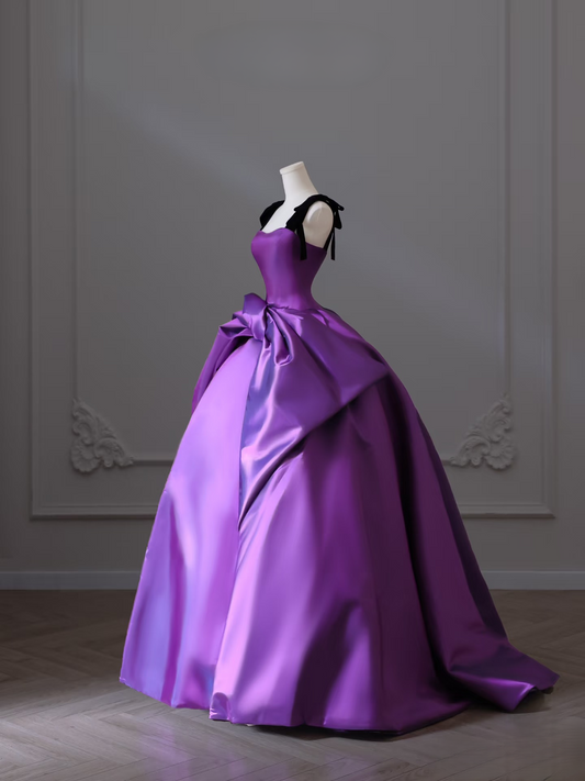 Classy Ball Gown Straps Grape Long Quinceanera Dress Gorgeous Quinceanera Dresses Sweet 15 16 Dress AU031