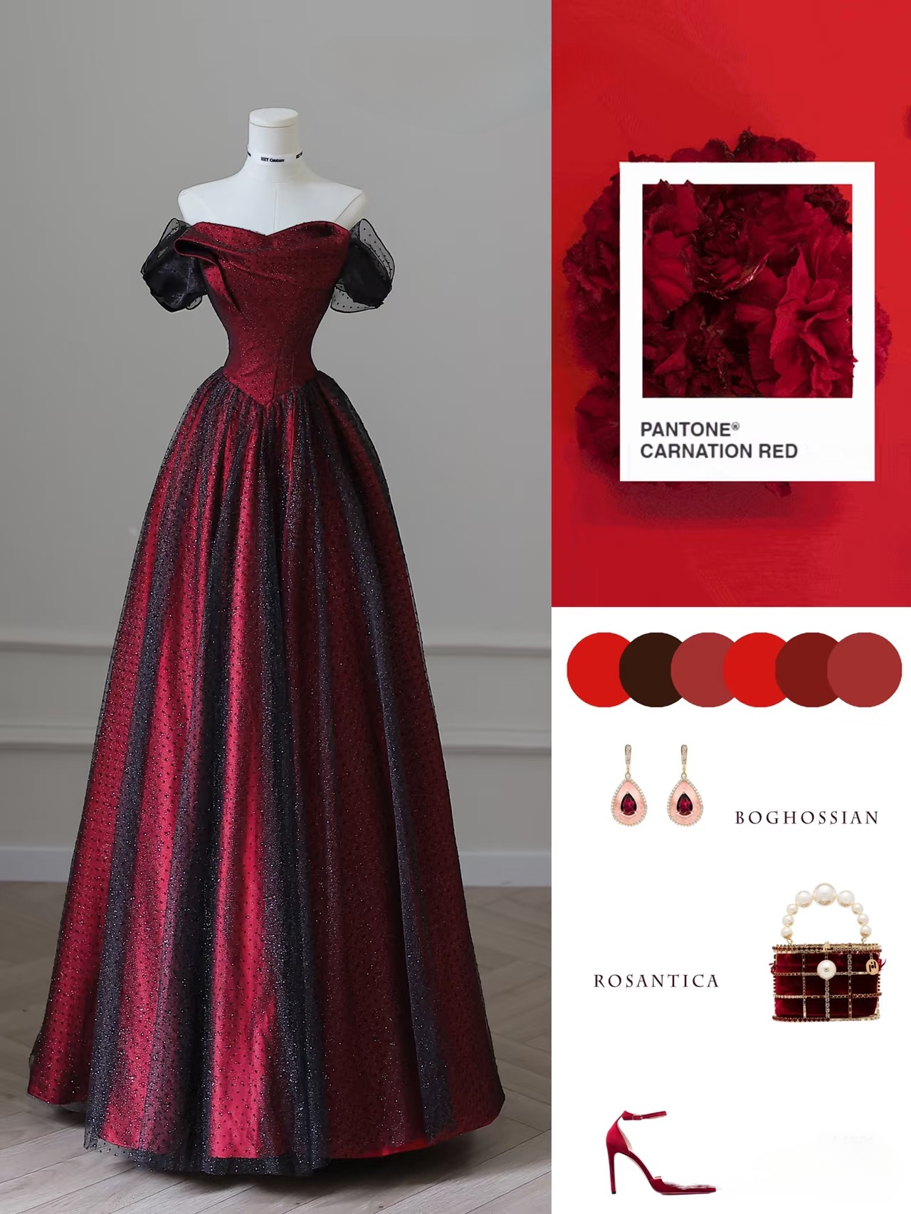 Robe de bal sexy en tulle à épaules dénudées et manches courtes, noire, longueur au sol, superbe robe de bal d'inspiration bleue, robe de princesse pour remise de diplôme, AU037