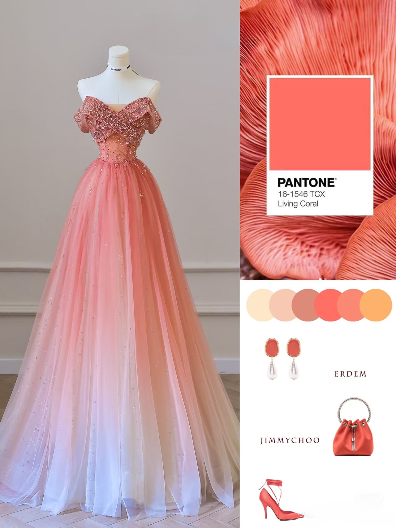 Schlichtes Ballkleid, schulterfrei, Tüll, rosa Ombre, bodenlang, atemberaubende Ballkleider, Inspiration, Ballkleid, Prinzessin, formelles Abschlusskleid, AU040