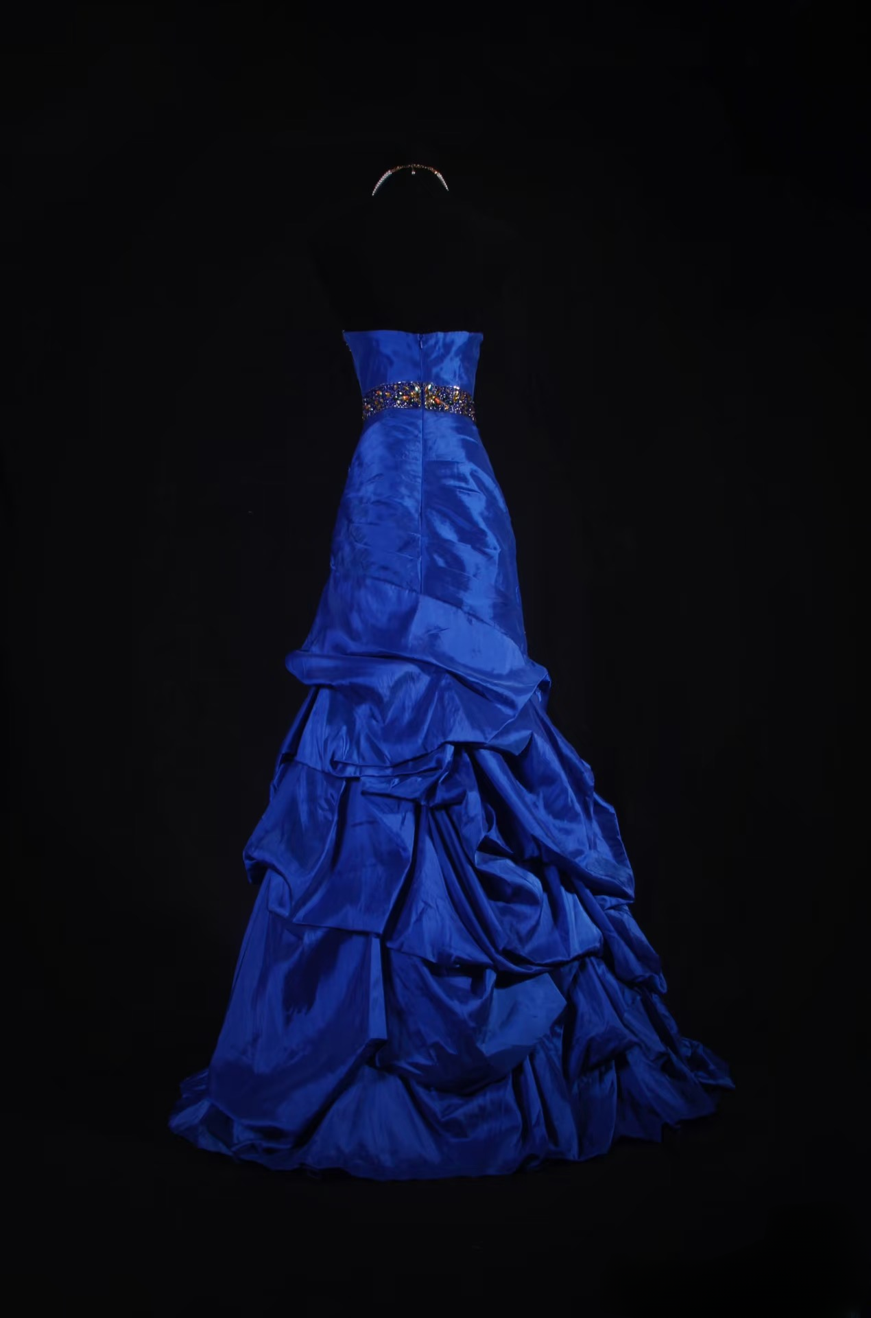 Vintage Prom Dresses 1980s Retro Classy Mermaid Sweethart Royal Blue Taffeta Inspo Long Prom Gown AU040