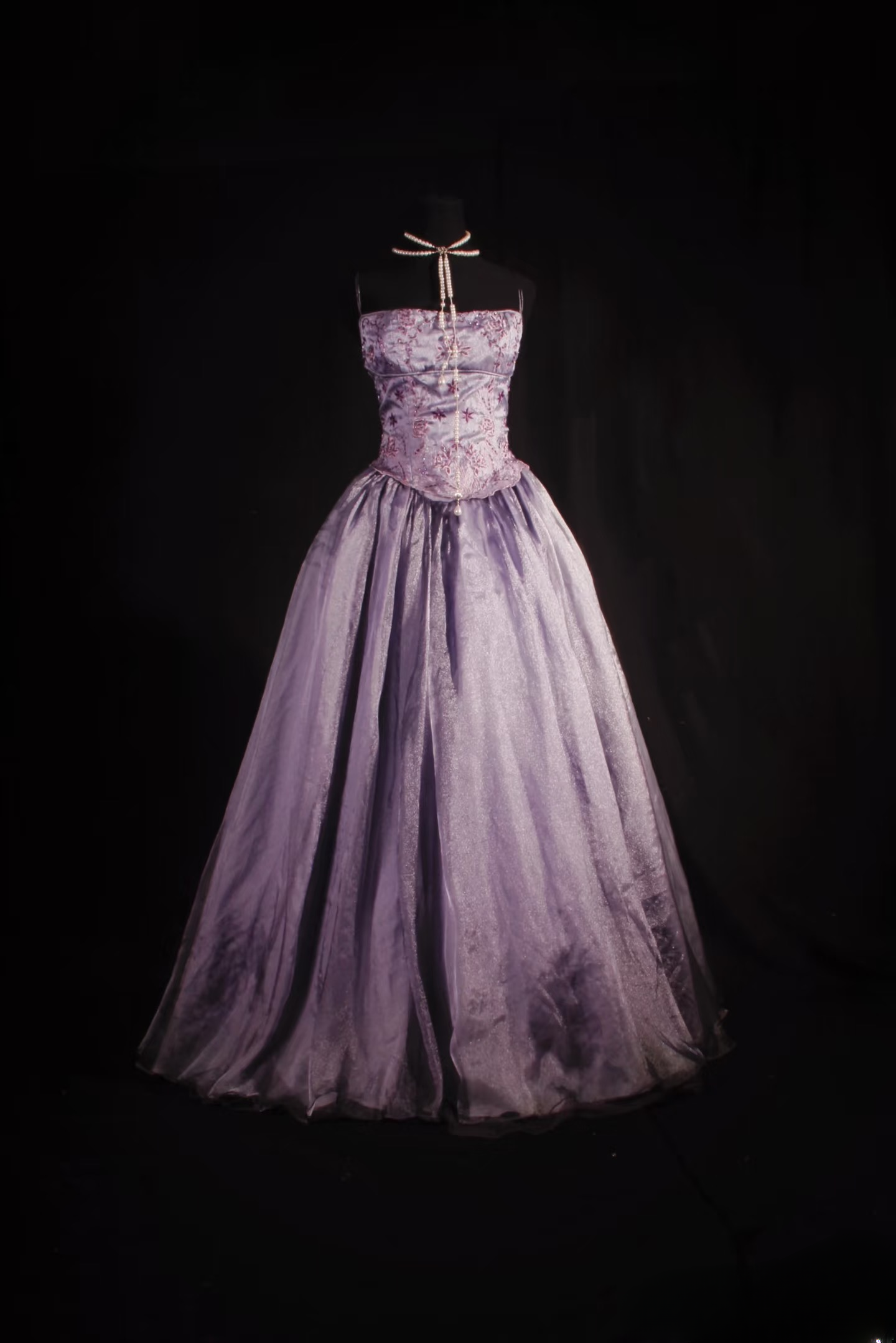 Retro Prom Dresses Ball Gown Spaghetti Strap 80s With Beaded Slit Lilac Sequins Vintage Fashion Long Prom Dresses Party Gowns AU042