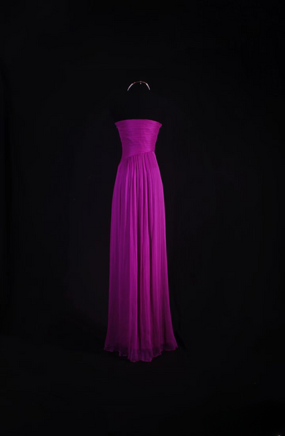 Robe de bal vintage années 80, style rétro chic, coupe trapèze, bustier en mousseline ornée de perles, robe longue inspirée AU044