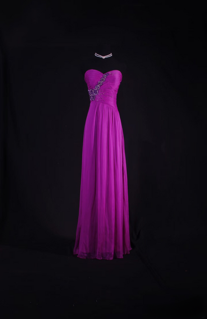 Robe de bal vintage années 80, style rétro chic, coupe trapèze, bustier en mousseline ornée de perles, robe longue inspirée AU044