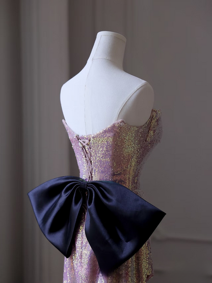 Elegante Meerjungfrau Sweetheart Rosa Pailletten Schlitz Erstaunliche Ballkleid Inspiration Ideen Prom Inspo Kleider Abschlussball Kleid AU047