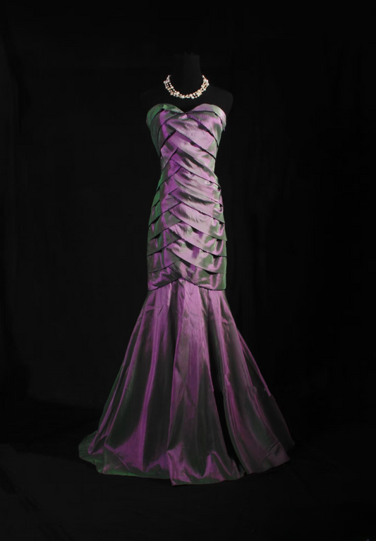 Retro Prom Dresses Mermaid Sweetheart 50s 60s Pleated Grape Taffeta Vintage Long Prom Dresses Party Gowns AU049
