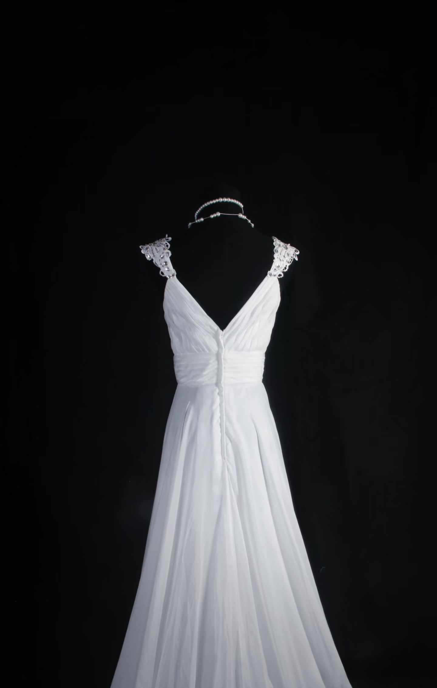Robe de mariée rétro années 60 en mousseline blanche, coupe trapèze, bustier cœur, longue dentelle, AU050