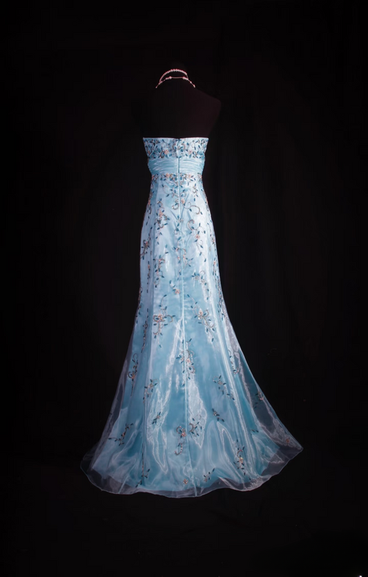 Vintage Prom Dresses 90s Formal Mermaid Sweetheart Blue Tulle Inspo For Teens Formal Dress Party Outfits Prom Gowns AU053