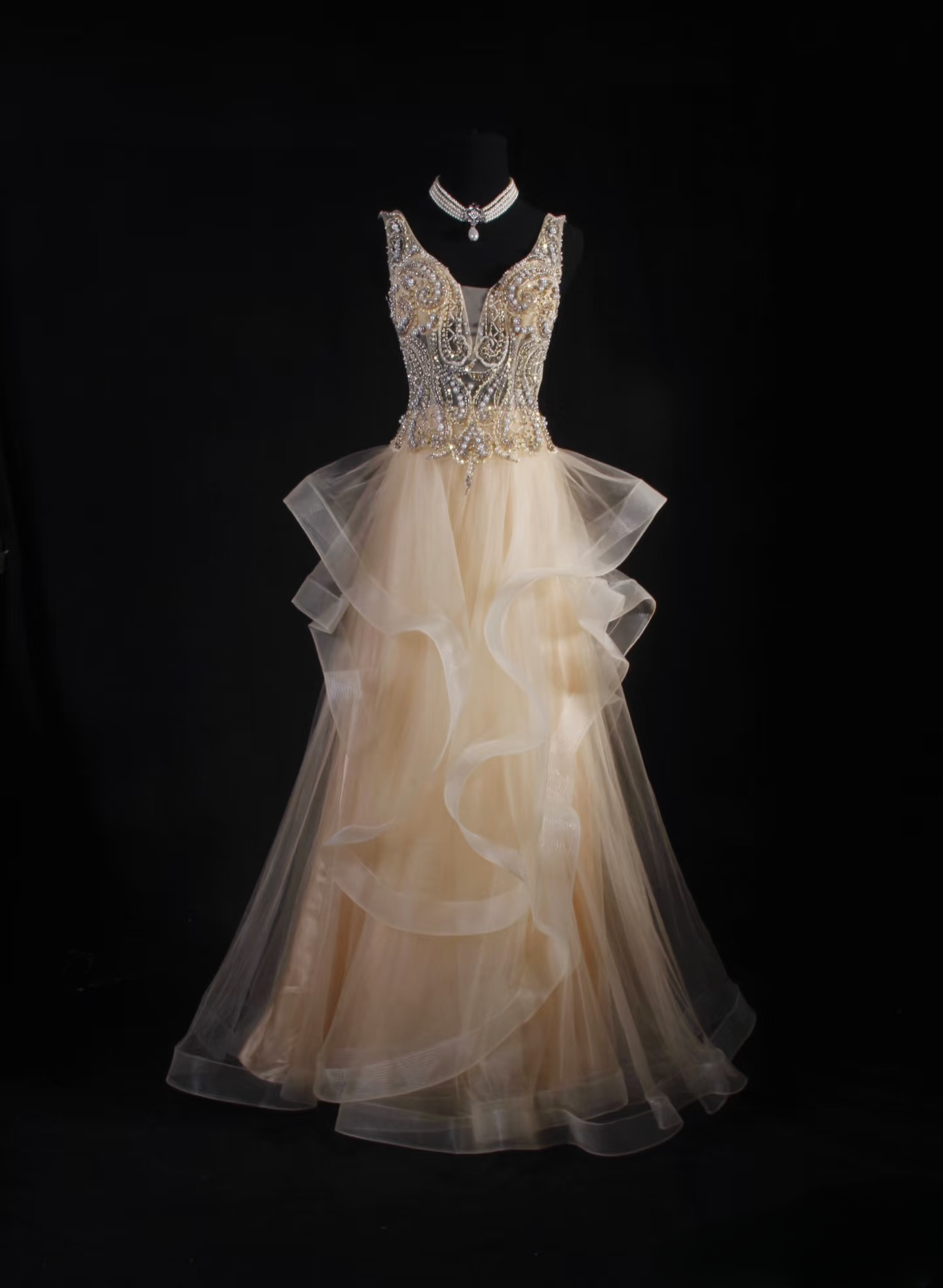 Vintage Prom Dresses 1950s Retro Classy A line V Neck Beaded Long Party Dress Inspiration Evening Dresses AU072