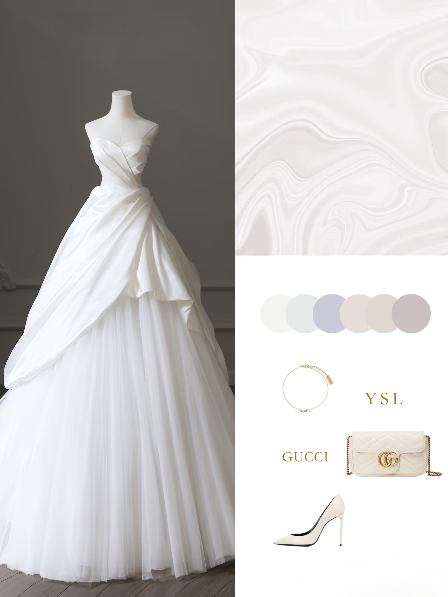 Robe de mariée longue blanche en satin et tulle, élégante robe de bal, décolleté en cœur, tenue de soirée féerique, AU098
