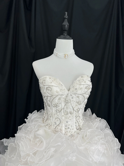 Retro Ball Gown Sweetheart Layers Style Long 1960s Inspired Wedding Dress Bride Gowns Wedding Dresses AU114