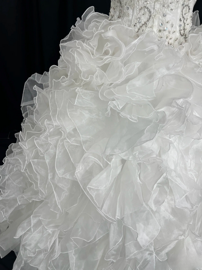 Retro Ball Gown Sweetheart Layers Style Long 1960s Inspired Wedding Dress Bride Gowns Wedding Dresses AU114