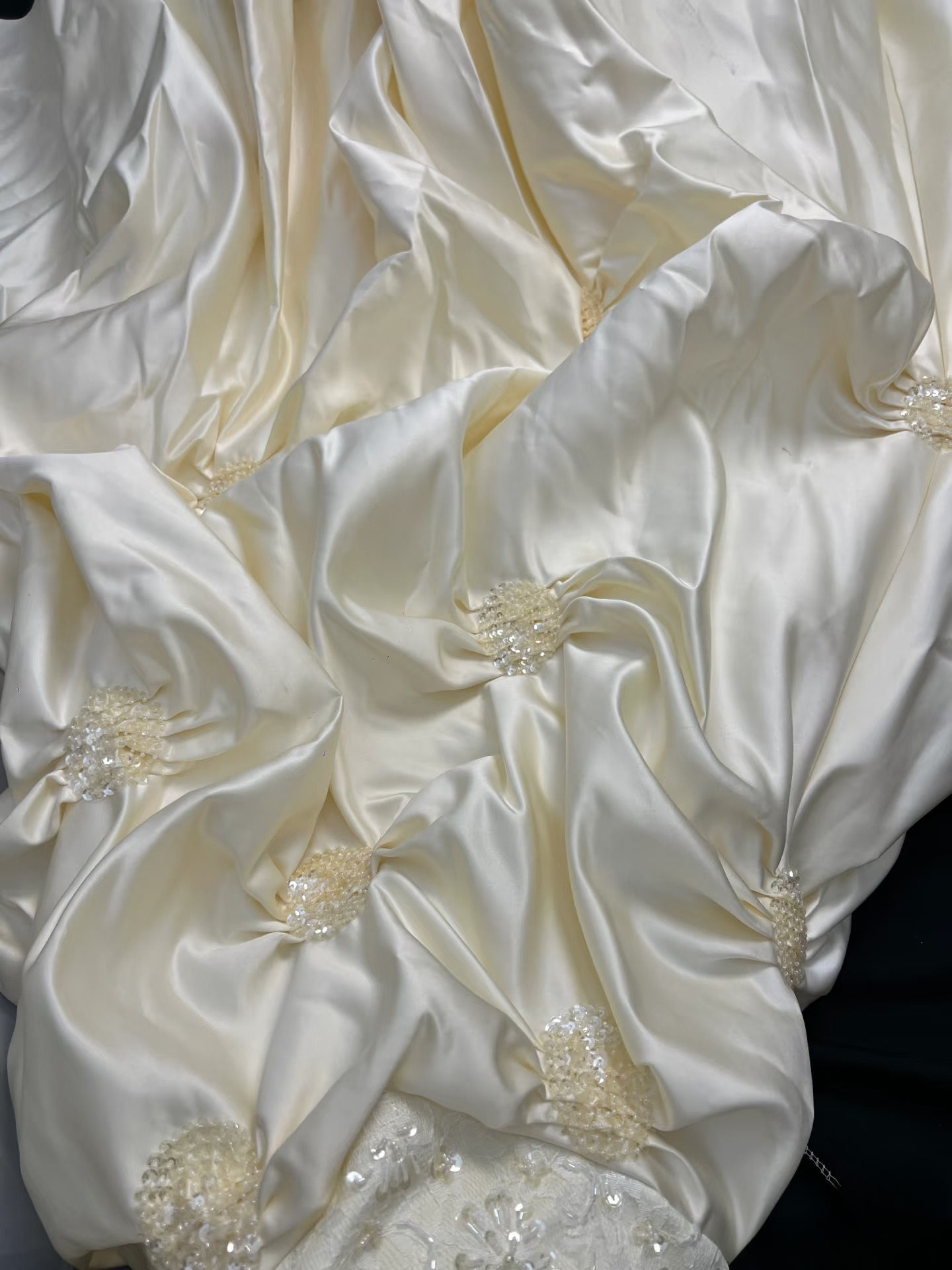 Robe de bal rétro bustier en taffetas blanc style années 80, robe de mariée longue, robe de mariée AU118