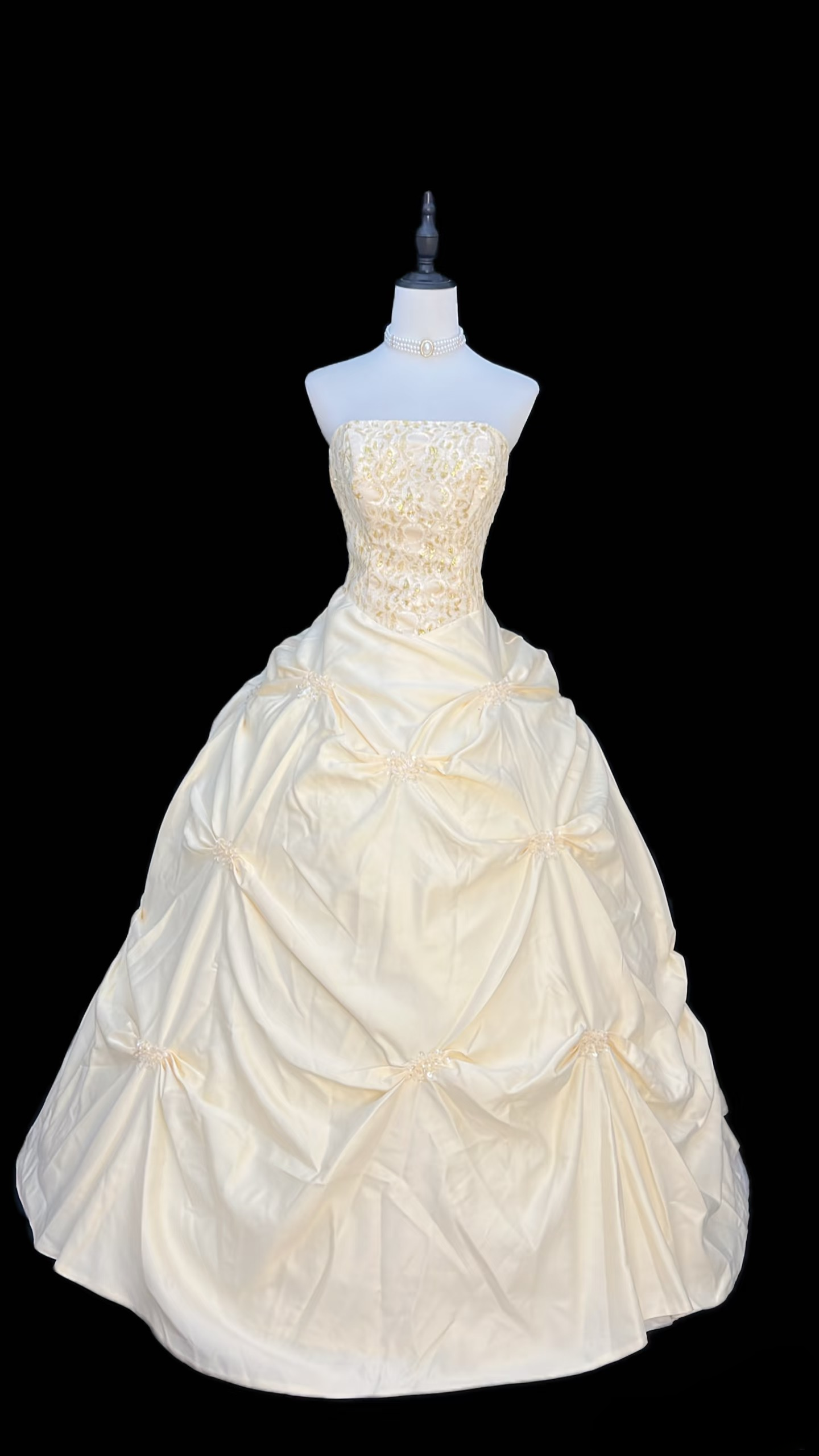 Robe de bal rétro bustier en taffetas blanc style années 80, robe de mariée longue, robe de mariée AU118