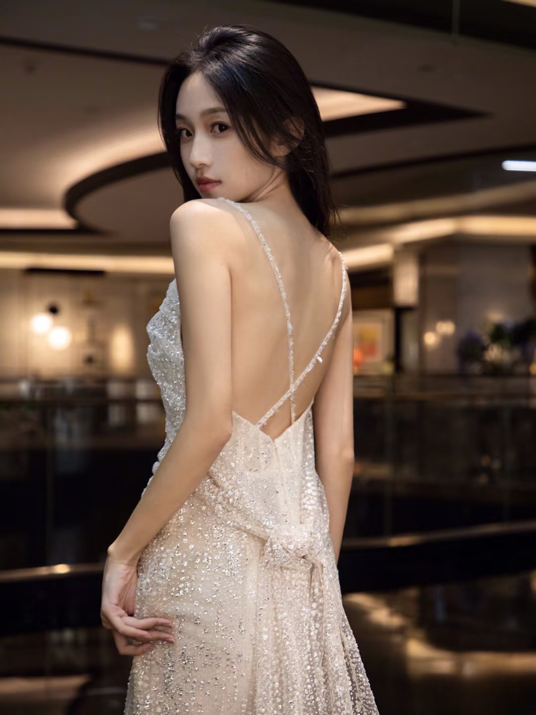 Dream Mermaid Spaghetti Straps Sequin White Wedding Dress Fairy Formal Wedding Dresses AU132