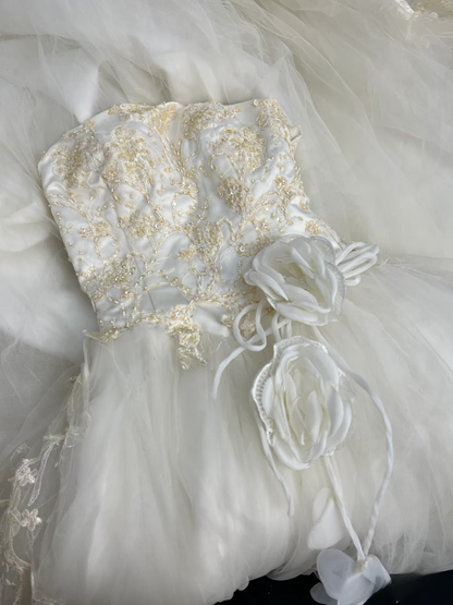 Retro Style Wedding Dresses Ball Gown Strapless Plus Size 1980s Lace Vintage Long Wedding Dress Bride Gowns AU137