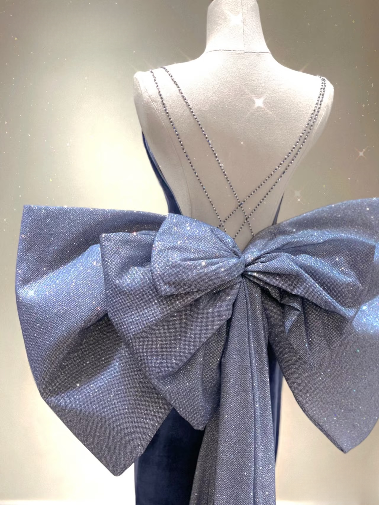 Robe de bal longue à paillettes bleu marine, style sirène, bretelles spaghetti, intemporelle, tenue de soirée, d'anniversaire, de remise de diplôme, AU162