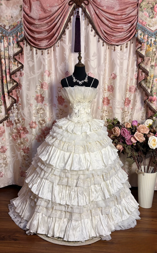 Retro Style Wedding Dresses Ball Gown Strapless Plus Size 1980s Lace Vintage Long Wedding Dress Bride Gown AU169