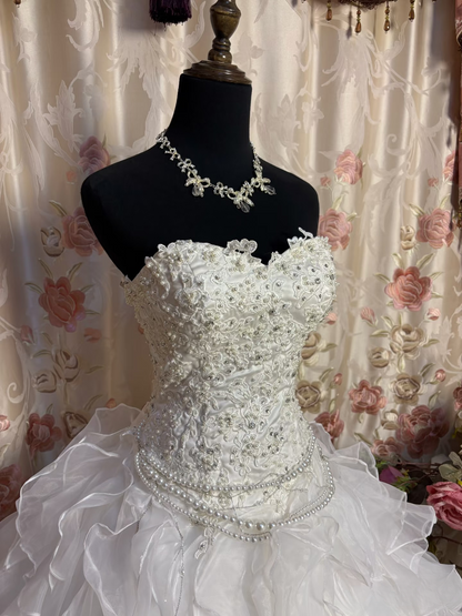 Retro Style Wedding Dresses Ball Gown Sweetheart Plus Size 1980s Vintage Long Lace Wedding Dress Bride Gown AU171