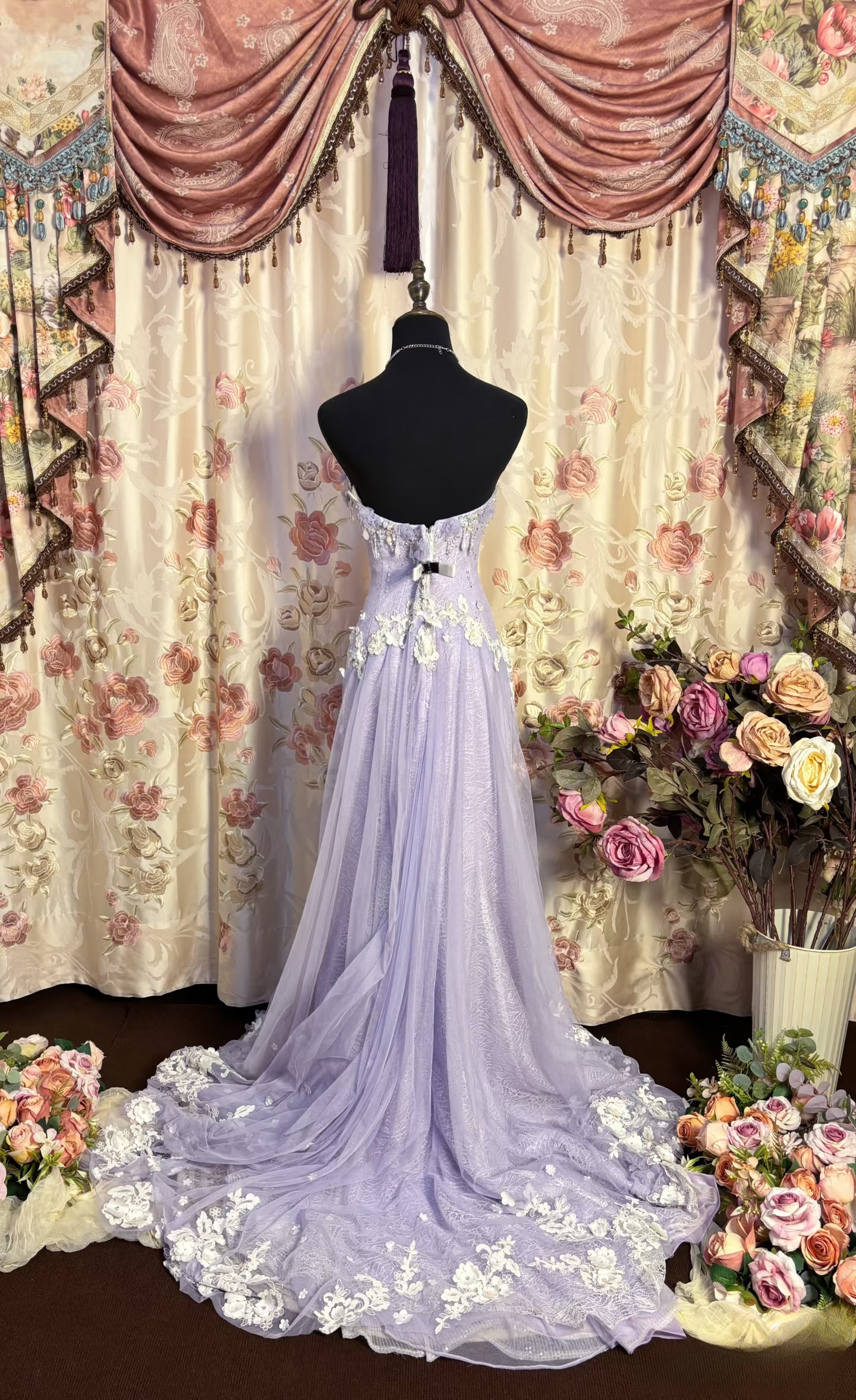 Vintage Prom Dresses 1950s Retro Classy Prom Dresses Inspo Lilac Slit Long Prom Gowns AU191