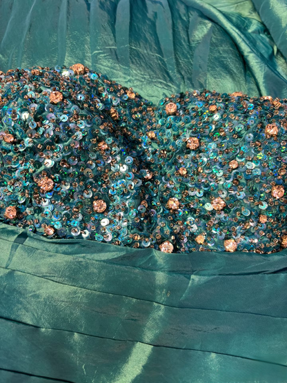 Robes de bal rétro sirène décolleté cœur, inspiration mode vintage, robes de bal longues en taffetas bleu turquoise, robe de soirée, robes de bal AU200