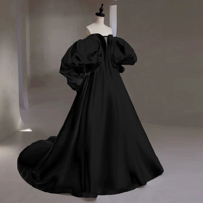 Charmantes Ballkleid Sweetheart Schwarz Satin Ballkleider Inspiration Ballkleid Prinzessin Abschlussballkleid AU219