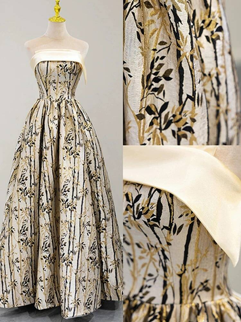 Charmantes Ballkleid trägerloses Satin-Ballkleid Inspiration Ballkleid Prinzessin Abschlusskleid AU223