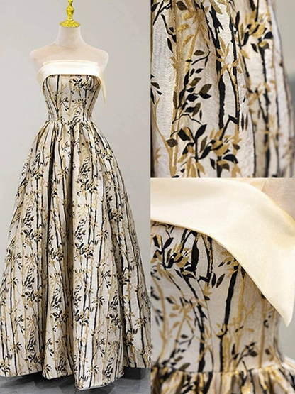 Charmantes Ballkleid trägerloses Satin-Ballkleid Inspiration Ballkleid Prinzessin Abschlusskleid AU223