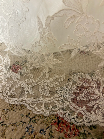 Robe de mariée rétro sirène années 60, bustier blanc ajusté, longue dentelle, AU231