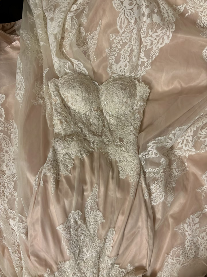 Robe de mariée rétro sirène à corset blanc champagne années 60, longue dentelle, AU233