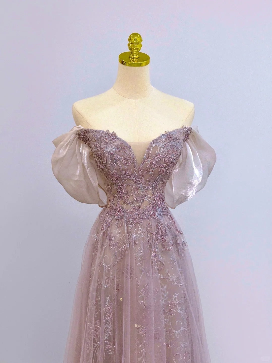 Pretty A line Off The Shoulder Pink With Lace Prom Dresses Long Evening Party Formal Outfits RB6633
