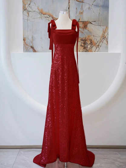 Vintage A Line Straps Sequin Pink Long Prom Dresses Party Dress 20th Birthday Outfits Graduation Dress AU251