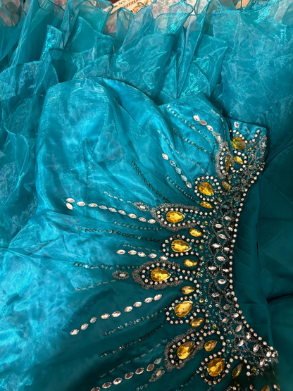 Vintage Prom Dresses 1950s Retro Classy Mermaid Sweetheart Inspo Blue Long Prom Gown AU255