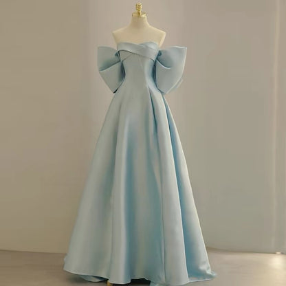Robe de bal simple en satin rouge, décolleté en cœur, longue, tenue de soirée, tenue d'anniversaire, robe de remise de diplôme, AU263