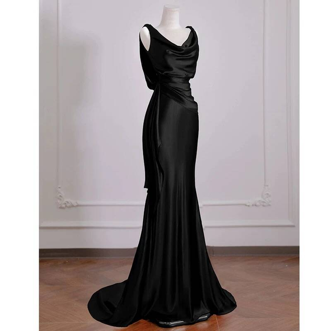 Sexy Meerjungfrau Rot Ärmelloses Satin Lange Ballkleider Partykleid 21. Geburtstag Outfits Abschlusskleid AU270