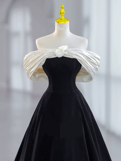 Beautiful Ball Gown Off The Shoulder Black Prom Dresses Inspiration Prom Dress Princess Graduation Dress AU298