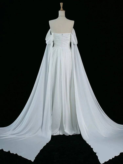 Modest Mermaid Off The Shoulder Light Grape Satin Long Prom Dresses Party Dress Princess Graduation Dress AU305