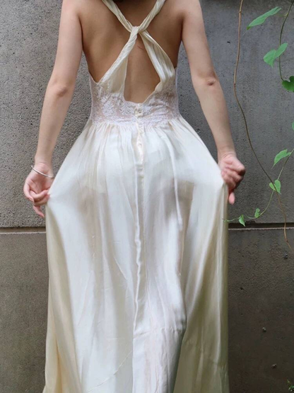 Robe de mariée blanche vintage à bretelles en dentelle, longue, style conte de fées, AU368